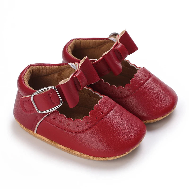 New Fashion Newborn Red Baby Shoes Non-slip Cloth Bottom Shoes For Girls Elegant And Noble Leisure Baby First Walking Shoes