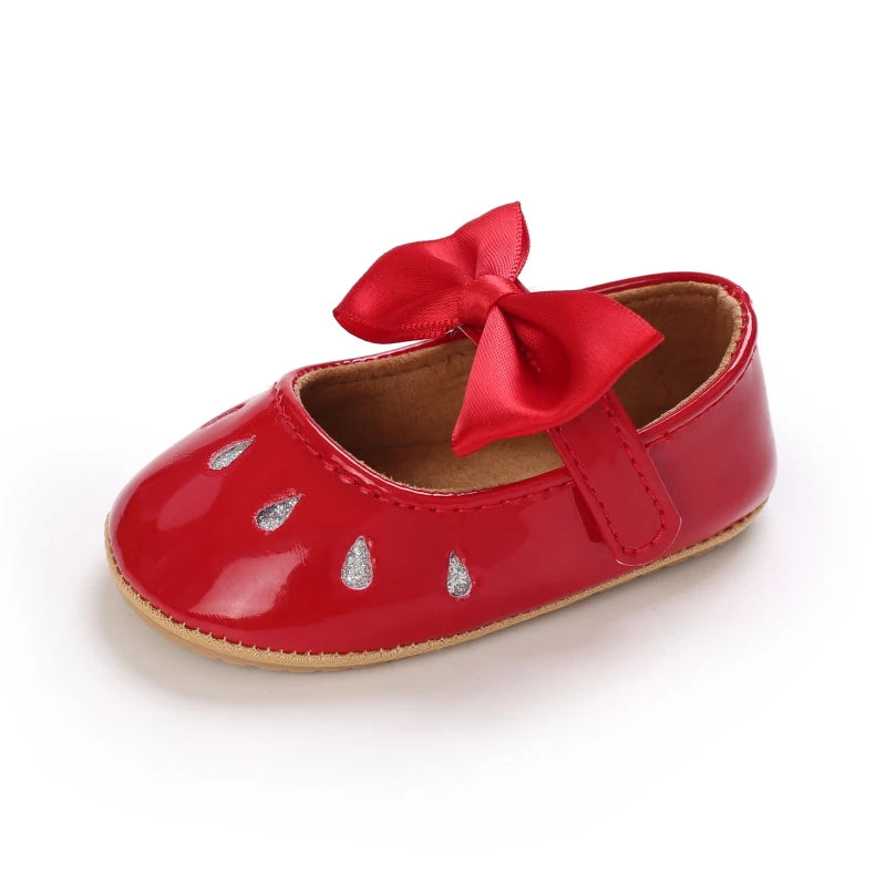 New Fashion Newborn Red Baby Shoes Non-slip Cloth Bottom Shoes For Girls Elegant And Noble Leisure Baby First Walking Shoes
