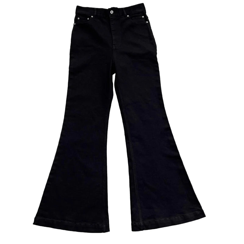 Erkek Kot Pantolon Moda Pantolon Erkek Fermuarlı Tam Boy Sokak Pantolonu Kot Siyah Düz Erkek Giyim