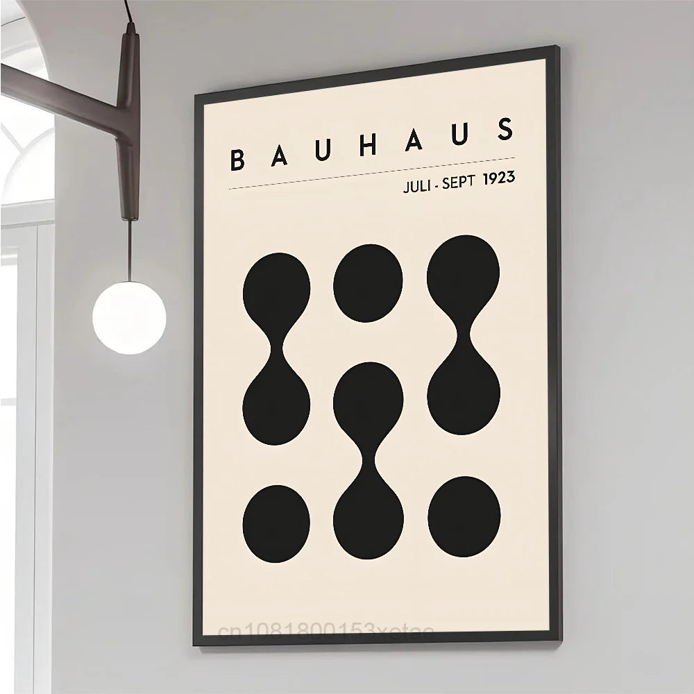 Affiche murale géométrique abstraite de style Bauhaus, impression sur papier, décoration pour la maison, la chambre, l'entrée, le bar ou le café