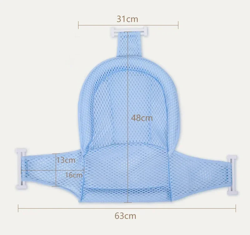 Baby Bath Net Mat Children Newborn Adjustable Bathtub Pillow Seat Cushion Cross-shaped Anti-slip Bathtub Shower Cradle Bed Seat