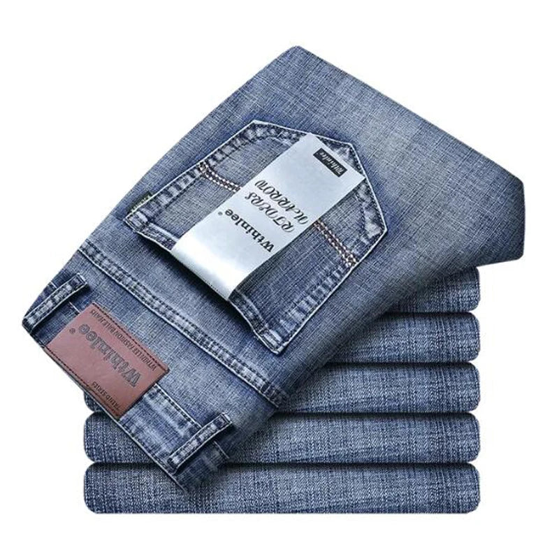 Yeni Kot Erkek Klasik Kot Yüksek Kalite Düz Paça Erkek Rahat Pantolon Büyük Beden 30-40 Pamuklu Kot Pantolon Ropa Hombre