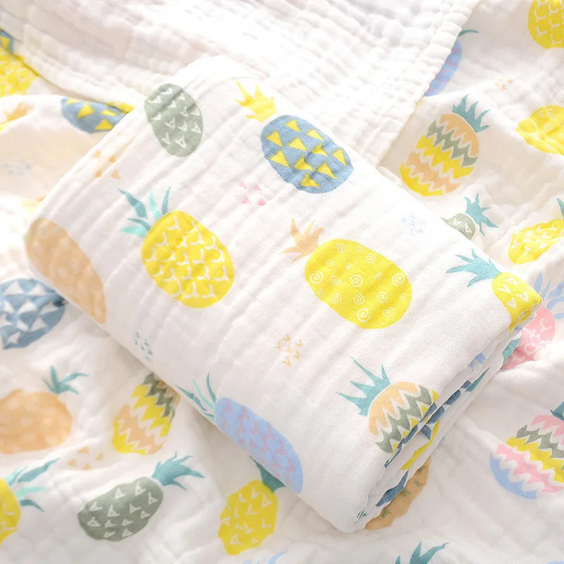 Cotton Baby Bath Towel Boys Girls Towel Blanket For Newborn Baby Bathrobe 4 Layers Gauze Washcloth Infant Swaddle