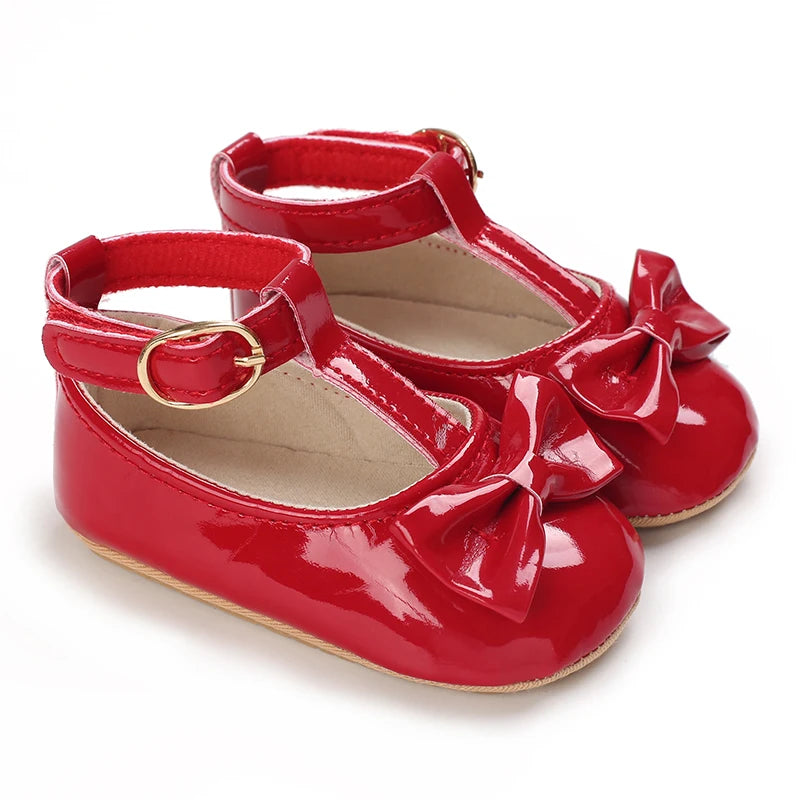 New Fashion Newborn Red Baby Shoes Non-slip Cloth Bottom Shoes For Girls Elegant And Noble Leisure Baby First Walking Shoes