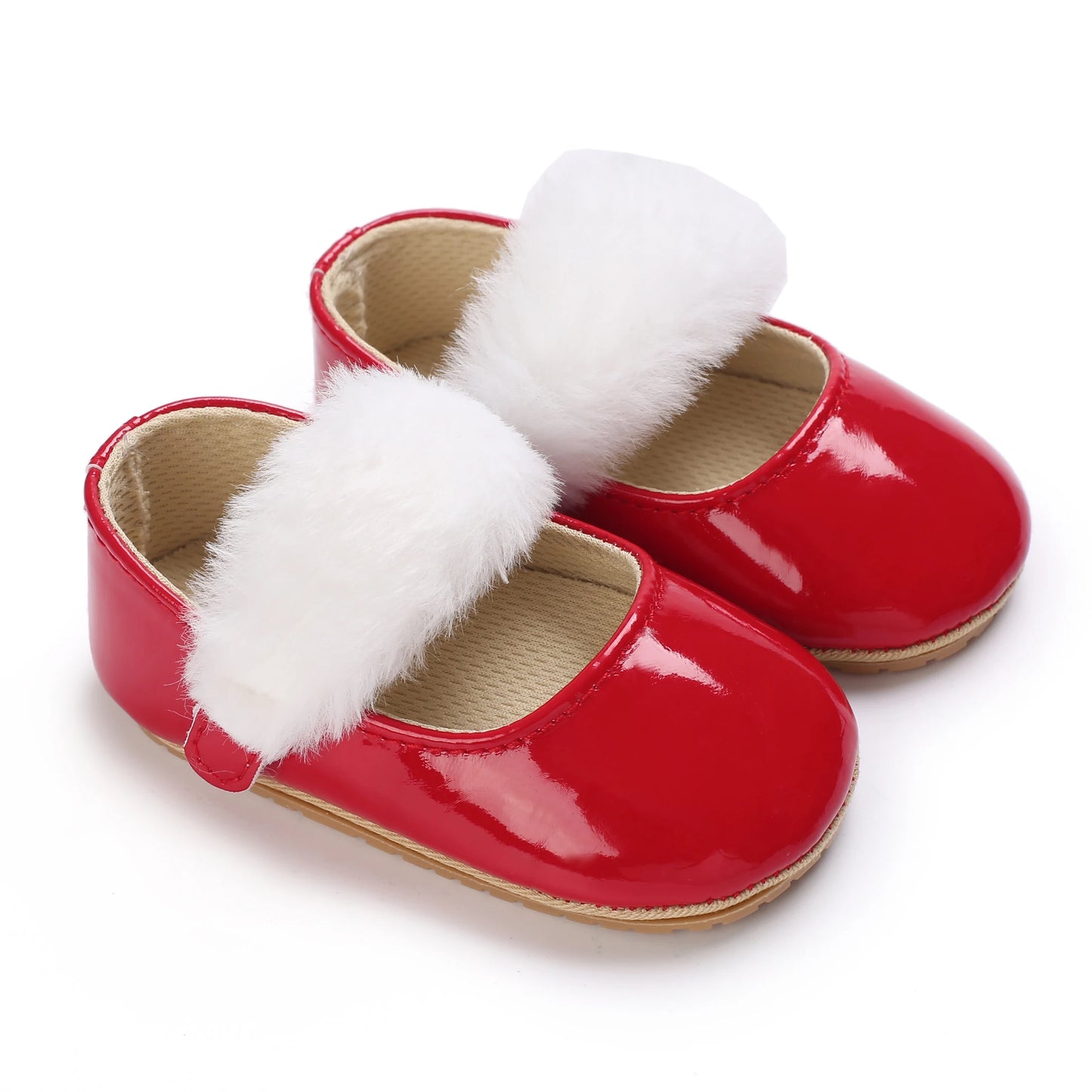 New Fashion Newborn Red Baby Shoes Non-slip Cloth Bottom Shoes For Girls Elegant And Noble Leisure Baby First Walking Shoes