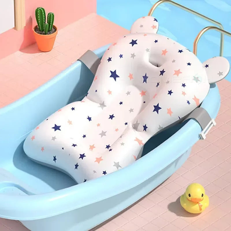 Bebek Banyo Destek Pedi Katlanabilir Yüzen Koltuk Ayarlanabilir Yenidoğan Banyo Minderi Bebek Güvenlik Ağı Hamak