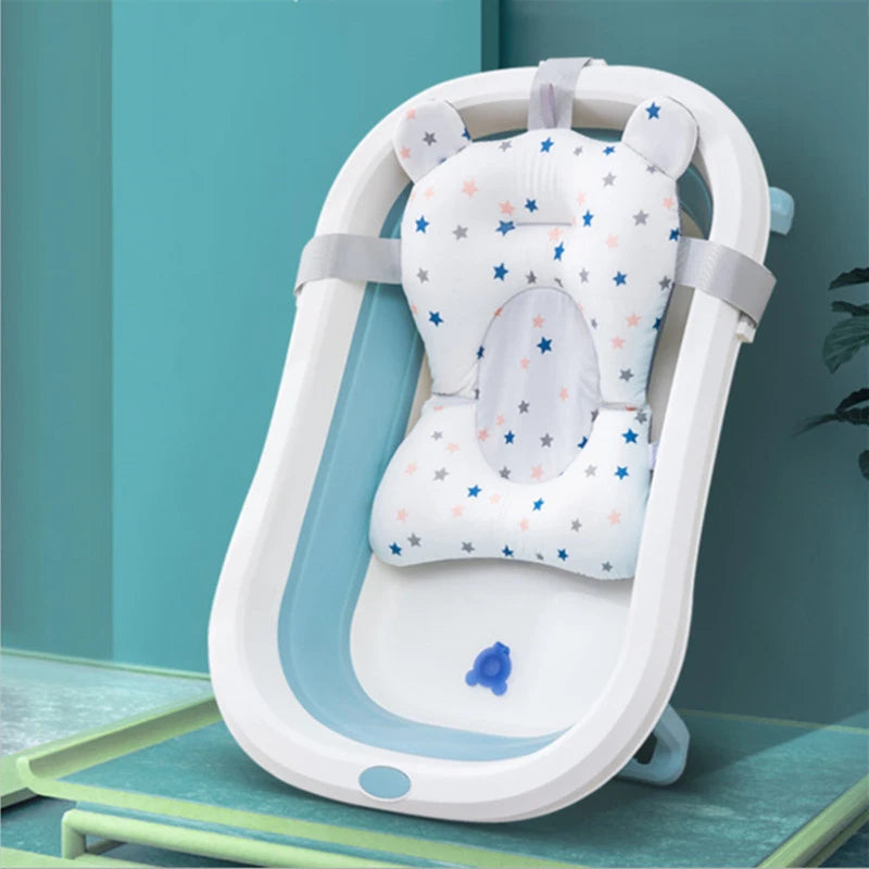 Bebek Banyo Destek Pedi Katlanabilir Yüzen Koltuk Ayarlanabilir Yenidoğan Banyo Minderi Bebek Güvenlik Ağı Hamak