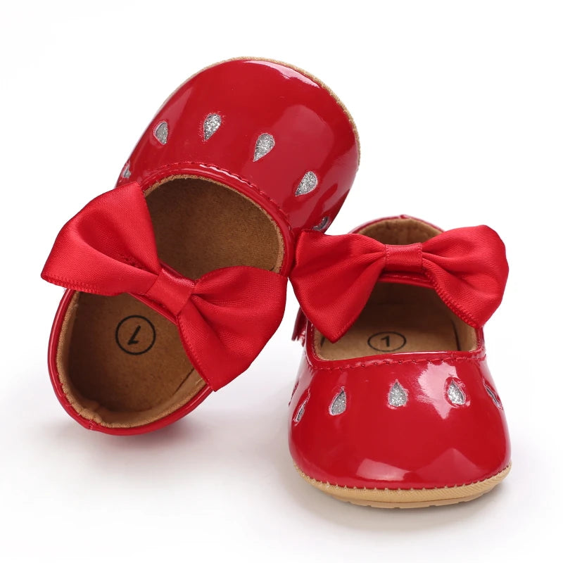 New Fashion Newborn Red Baby Shoes Non-slip Cloth Bottom Shoes For Girls Elegant And Noble Leisure Baby First Walking Shoes