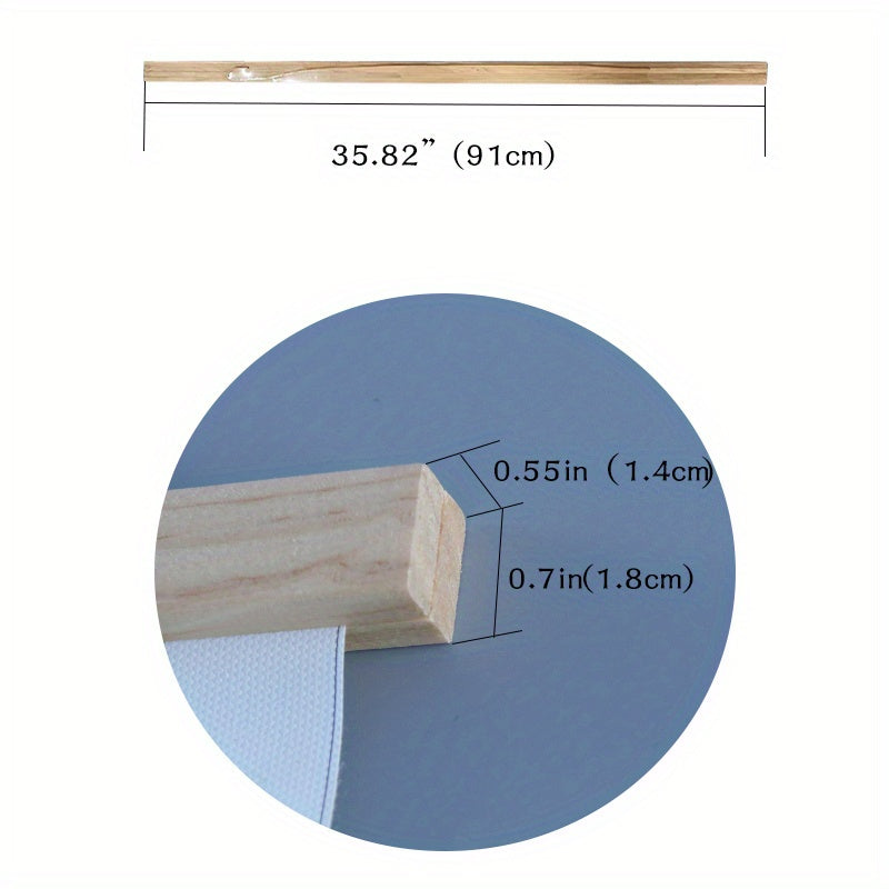 1pc Magnetic Wood Poster Hanger Frame, Teak Pine For Photos Scrolls, Picture Canvas Paintings Artwork Magnet Frames Wall Art Decor, Room Decor, Home Décor