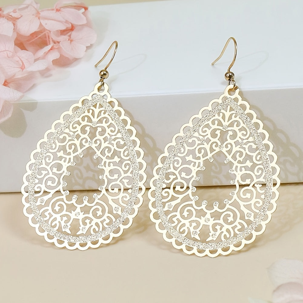 Enchanting Bohemian Dangle Earrings - Vibrant Waterdrop Shapes in Multicolor - Eye-Catching Party Fashion Ornaments for Women