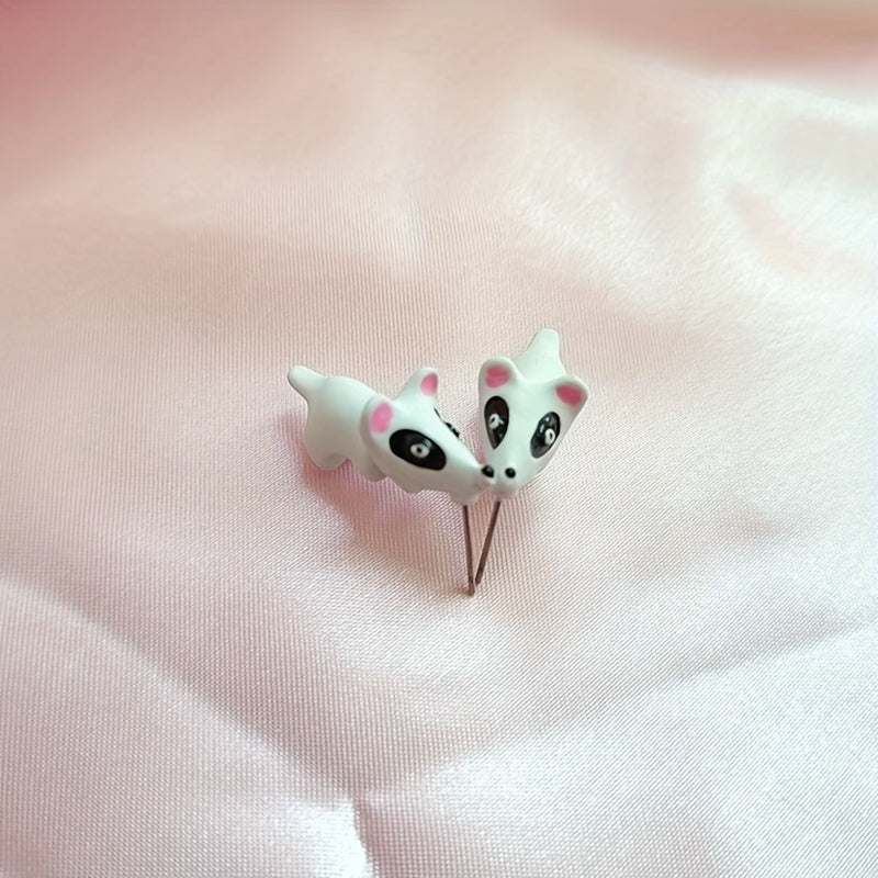 Charming Metal Cartoon Animal Earrings - Cute Dinosaur, Puppy & Whale Designs for Men and Women - Perfect Party Favors & Gifts, Clay Bite, Fashion Accessories