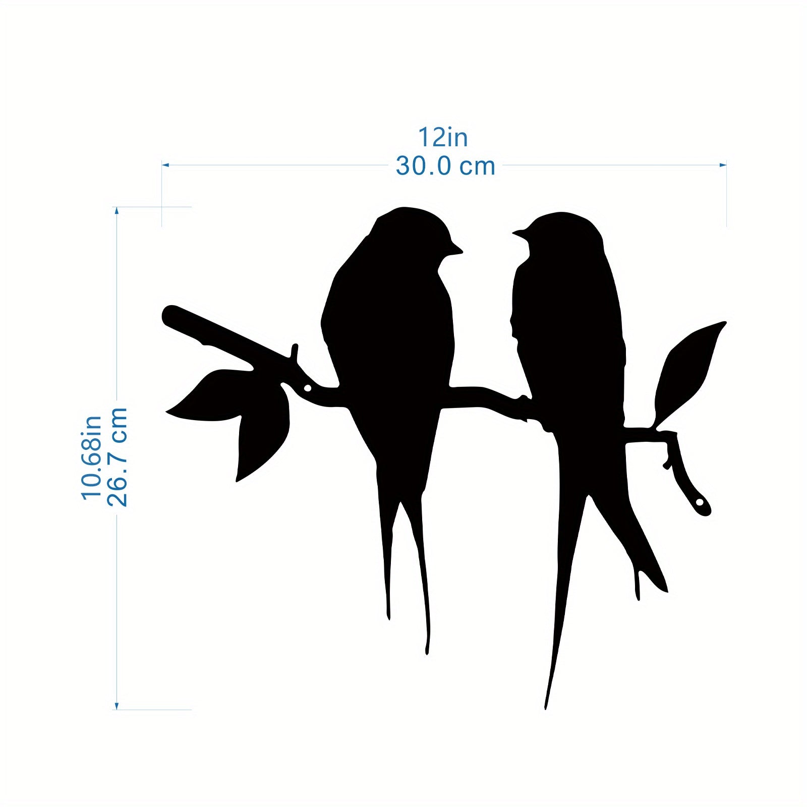 1pc Bird Branch Metal Wall Art - Decorative Ornament for Dorm, Restaurant, Bedroom, and Home Decor