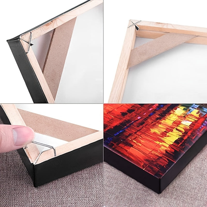 1 set Easy-to-Use DIY Wood Canvas Stretcher Frame Kit for Gallery Wrap Oil Paintings - Perfect for Wall Art Decor