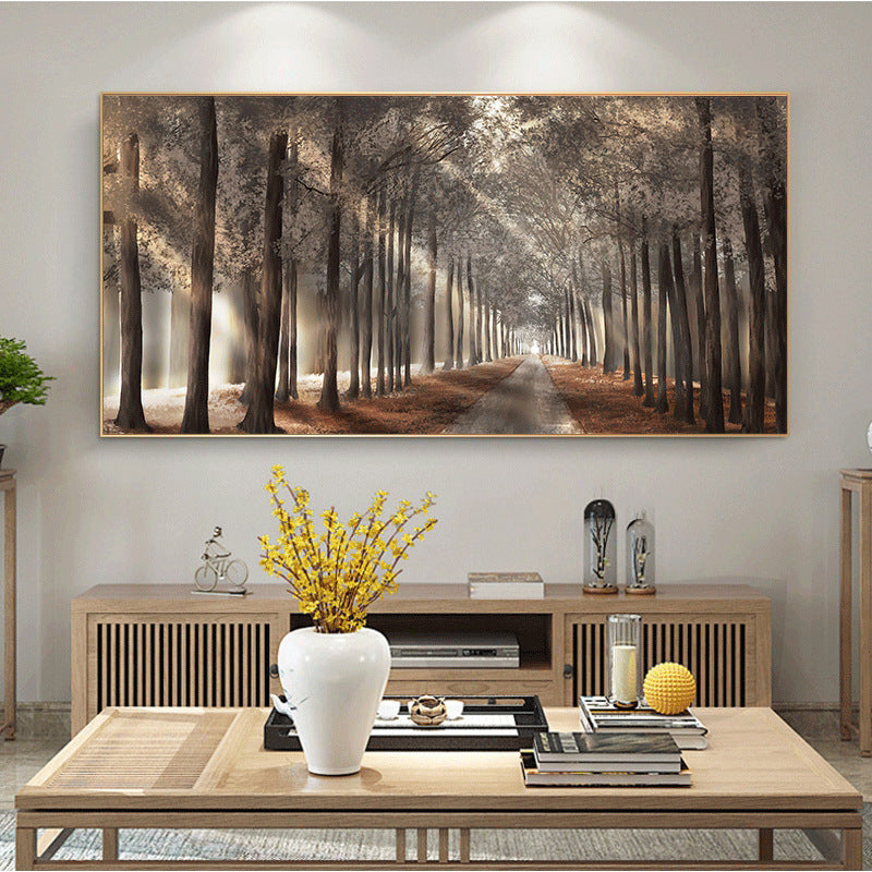 Peinture sur toile scandinave Nature Sunshine - 1 pièce, affiche d'arbres, paysage forestier, images murales pour décoration intérieure, sans cadre