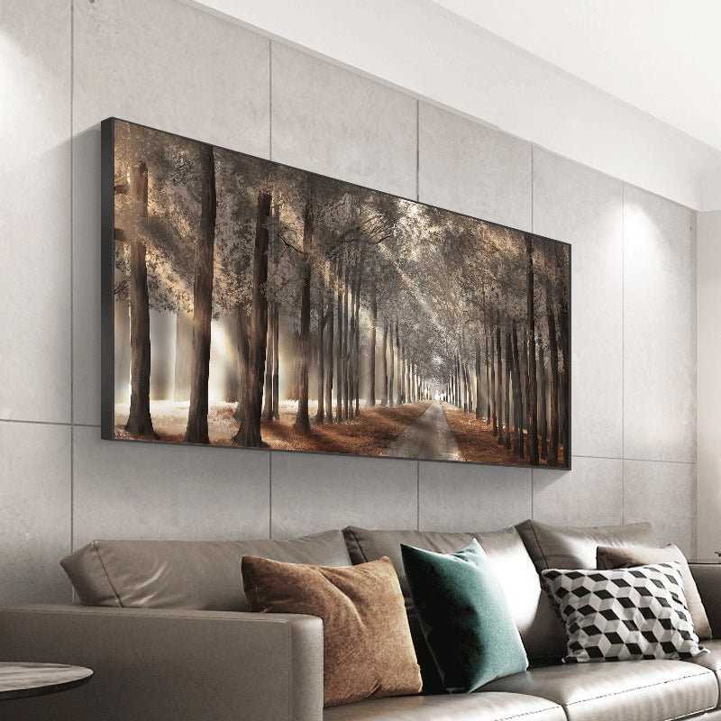 Peinture sur toile scandinave Nature Sunshine - 1 pièce, affiche d'arbres, paysage forestier, images murales pour décoration intérieure, sans cadre