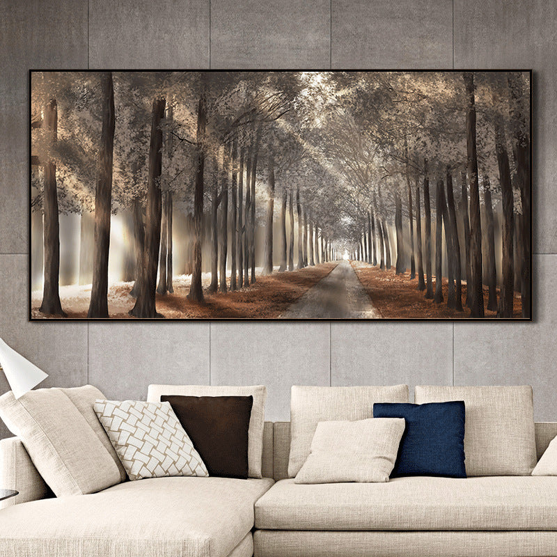Peinture sur toile scandinave Nature Sunshine - 1 pièce, affiche d'arbres, paysage forestier, images murales pour décoration intérieure, sans cadre