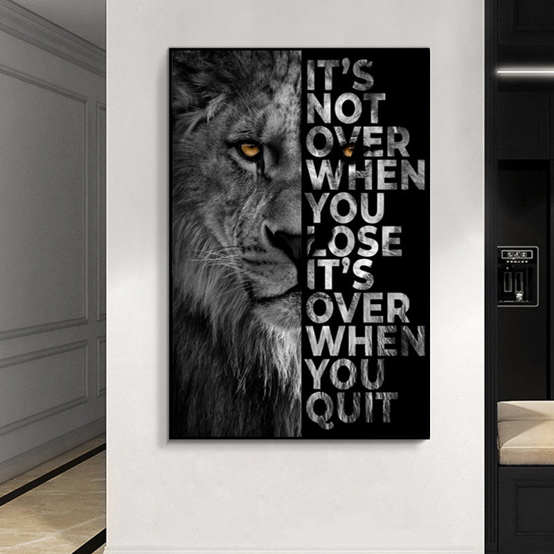 [1pc Peinture à l'huile de lion parfaite] 1pc, peinture à l'huile de lion sur toile murale - Parfait pour la décoration de la maison, de la chambre, du salon et de l'entrée - Améliorez votre sens du style et de la beauté