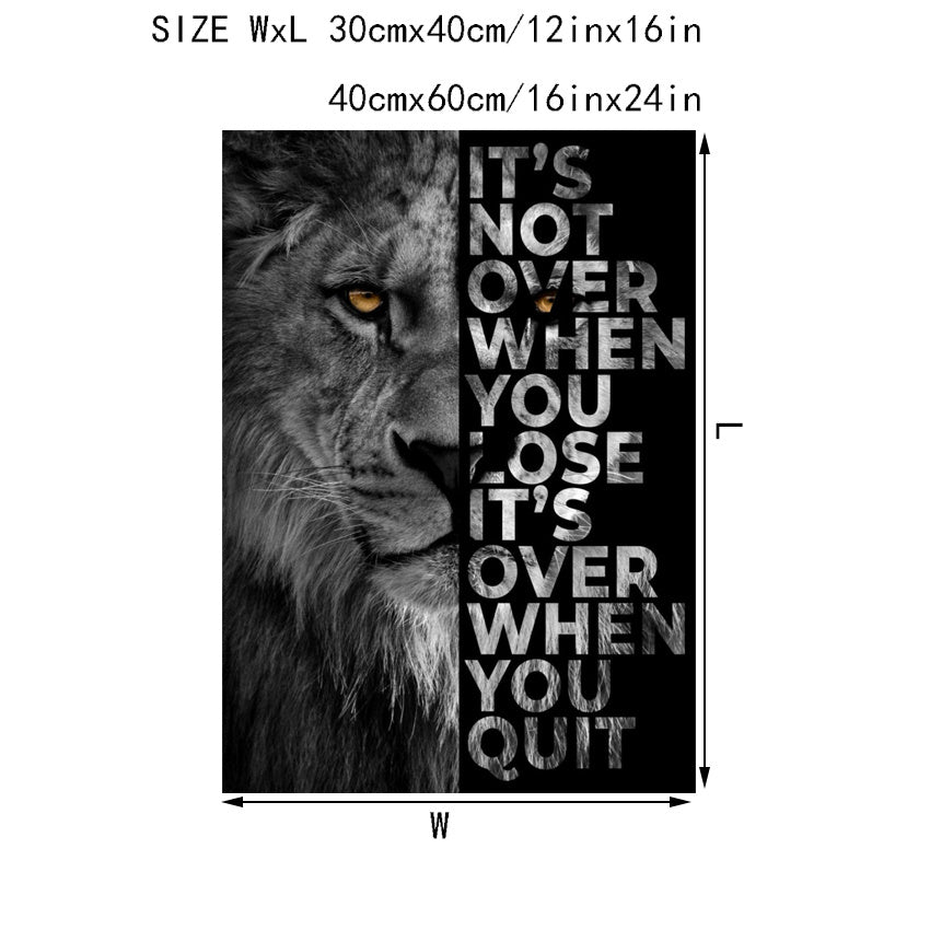 [1pc Peinture à l'huile de lion parfaite] 1pc, peinture à l'huile de lion sur toile murale - Parfait pour la décoration de la maison, de la chambre, du salon et de l'entrée - Améliorez votre sens du style et de la beauté