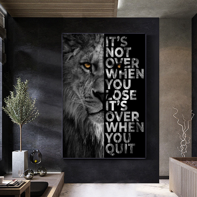 [1pc Peinture à l'huile de lion parfaite] 1pc, peinture à l'huile de lion sur toile murale - Parfait pour la décoration de la maison, de la chambre, du salon et de l'entrée - Améliorez votre sens du style et de la beauté