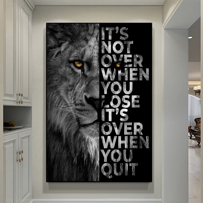 [1pc Peinture à l'huile de lion parfaite] 1pc, peinture à l'huile de lion sur toile murale - Parfait pour la décoration de la maison, de la chambre, du salon et de l'entrée - Améliorez votre sens du style et de la beauté