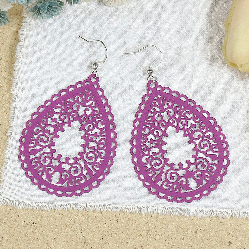 Enchanting Bohemian Dangle Earrings - Vibrant Waterdrop Shapes in Multicolor - Eye-Catching Party Fashion Ornaments for Women