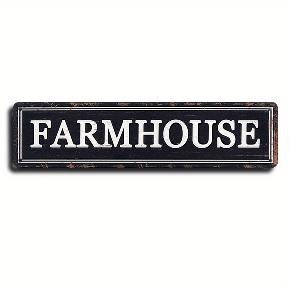 1pc Farm Fresh Retro Metal Sign - Unique Decorative Wall Art Signage for Primitive Farmhouse Kitchen Home Decor - 4x16/10cm*40cm, Versatile Room Decor for Kitchen, Room, Bar, Garage, Embracing Rustic, Retro, Vintage Style