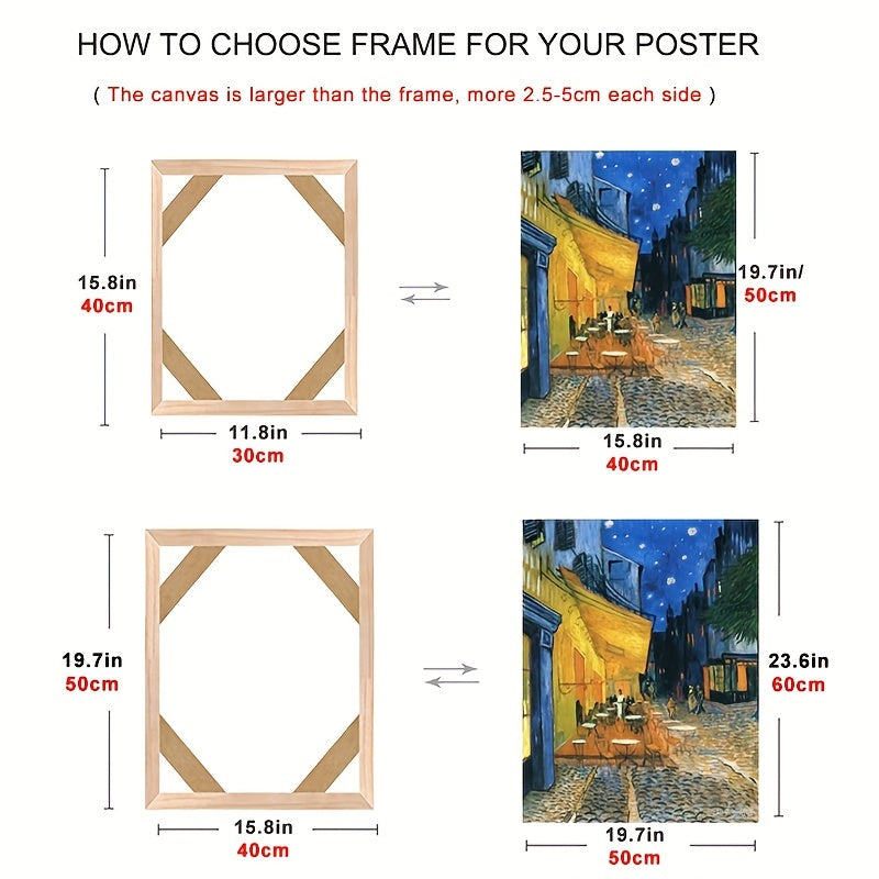1 set Easy-to-Use DIY Wood Canvas Stretcher Frame Kit for Gallery Wrap Oil Paintings - Perfect for Wall Art Decor