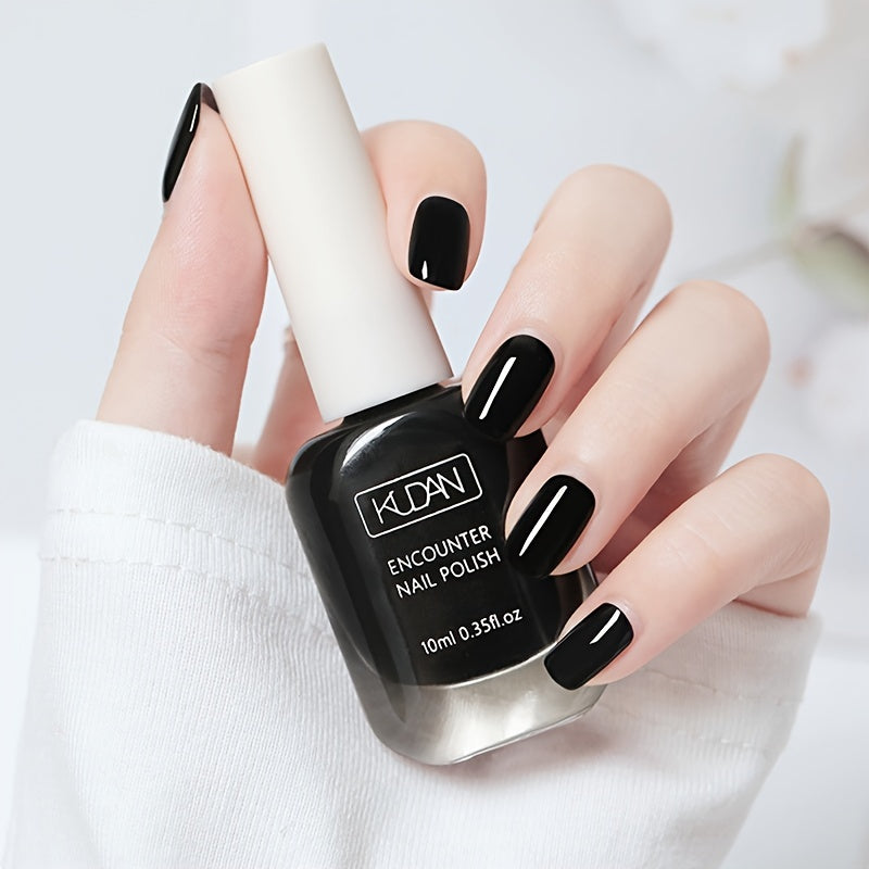 Vernis à ongles à séchage rapide 10 ml - Formule ultra-brillante et non toxique dans des tons rose, noir, blanc et rouge tendance - Parfait pour des manucures et des créations nail art en toute sécurité à domicile