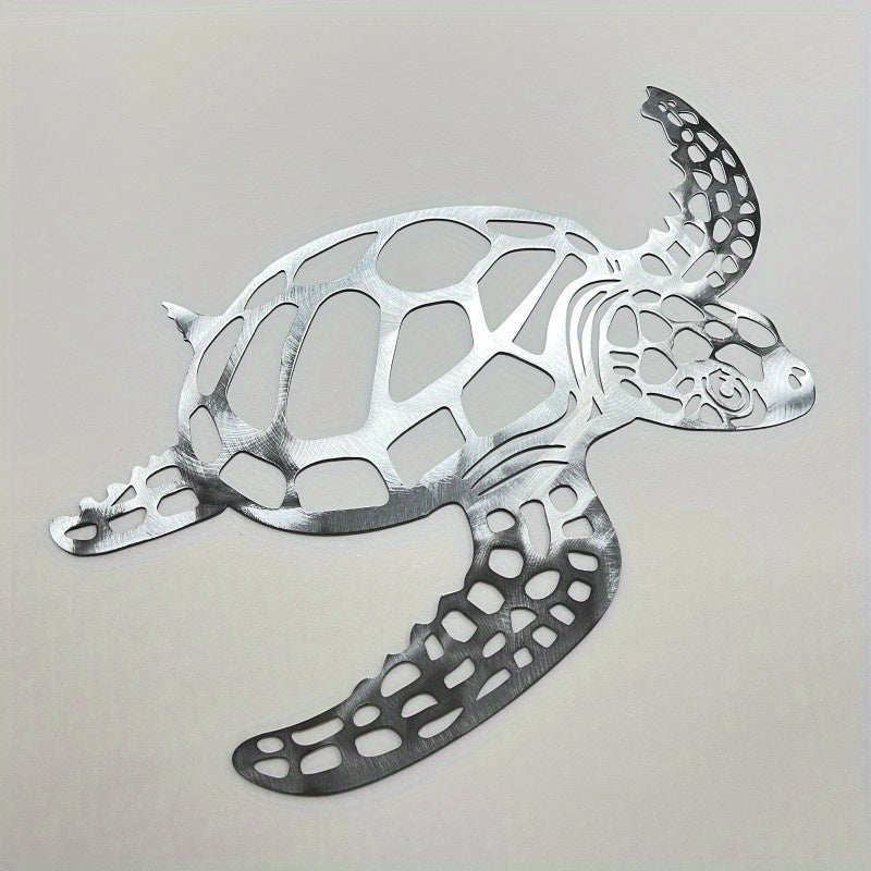 Les fabricants fournissent une station indépendante transfrontalière Art mural doré Tortue de mer Artisanat en métal doré Décorations de salon d'intérieur