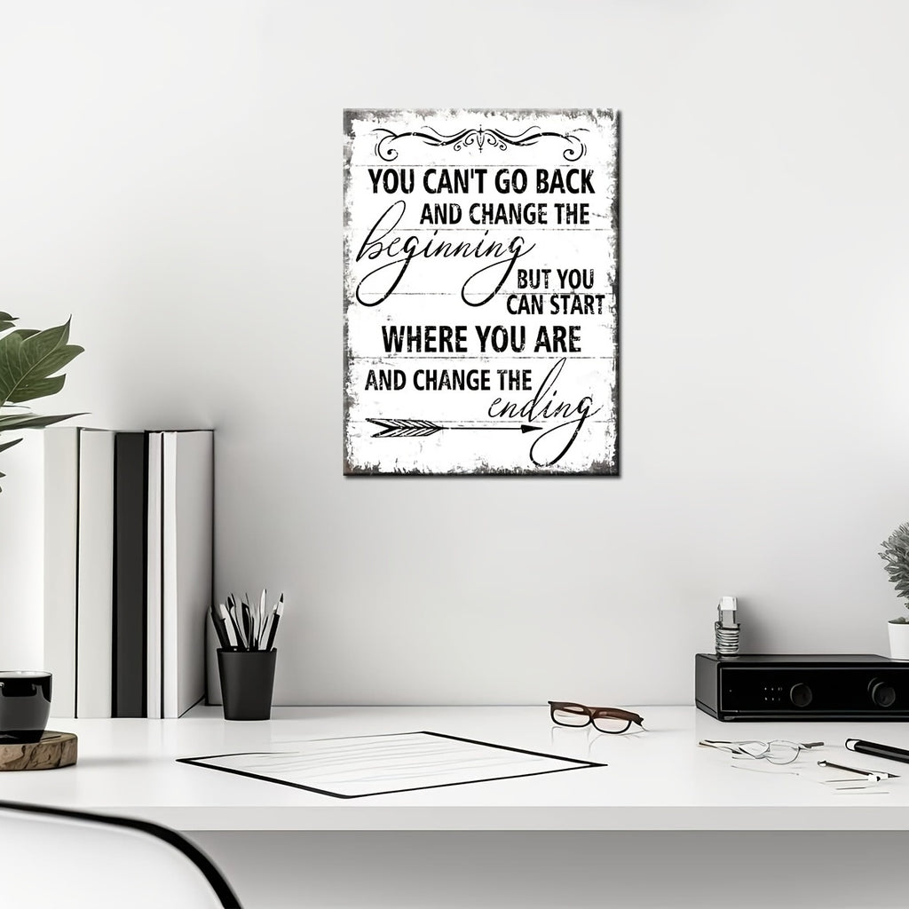 [24x16Inch Inspirational Wall Art] 1pc Black And White Inspirational Wall Art Office Decor, Rustic Motivational Wrapped Canvas Art Prints For Bedroom | Living Room | Office | Classroom 24x16Inch/60x40cm Unframed Eid Al-Adha M