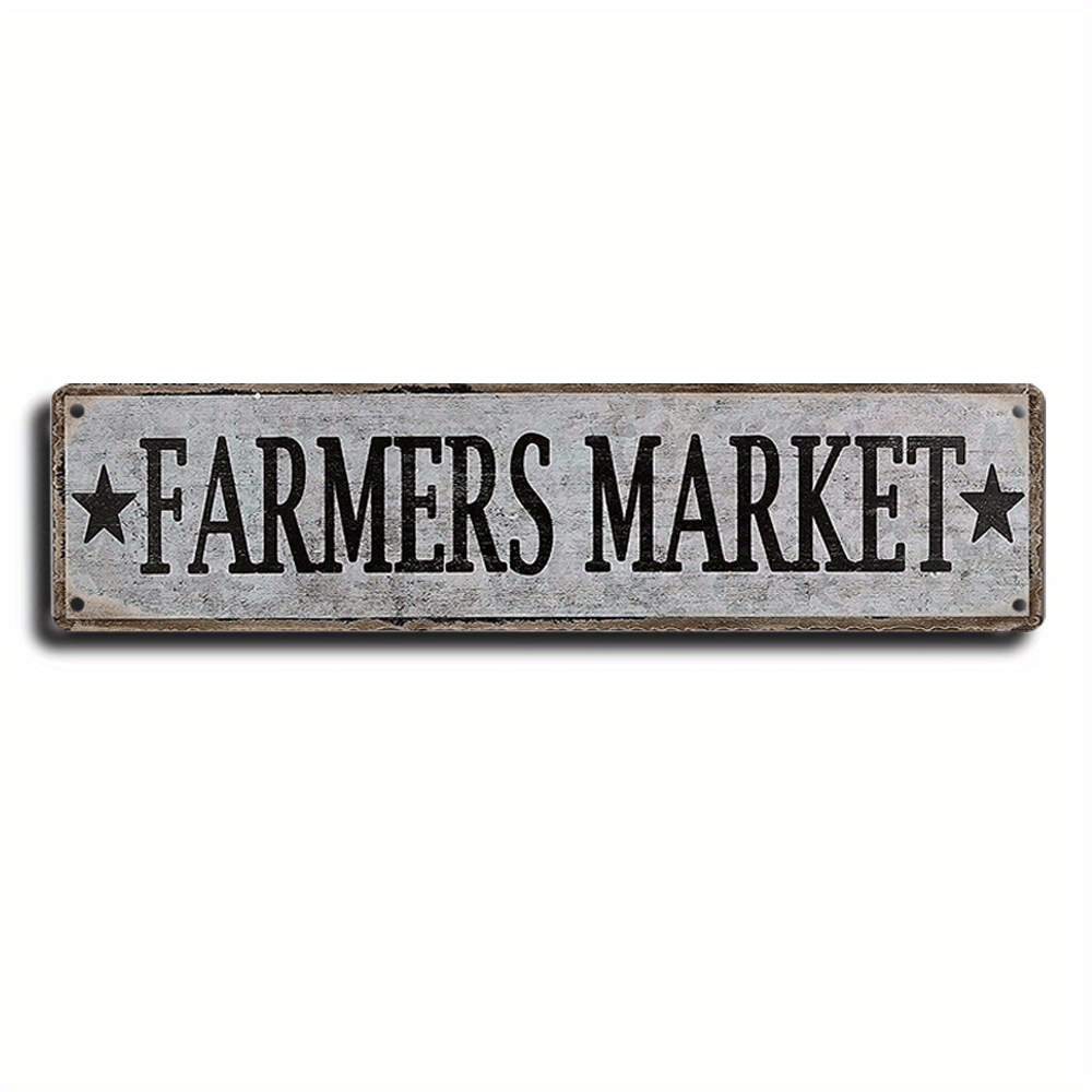 1pc Farm Fresh Retro Metal Sign - Unique Decorative Wall Art Signage for Primitive Farmhouse Kitchen Home Decor - 4x16/10cm*40cm, Versatile Room Decor for Kitchen, Room, Bar, Garage, Embracing Rustic, Retro, Vintage Style