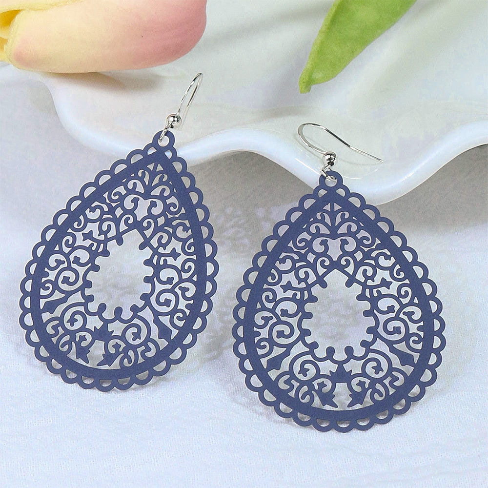 Enchanting Bohemian Dangle Earrings - Vibrant Waterdrop Shapes in Multicolor - Eye-Catching Party Fashion Ornaments for Women