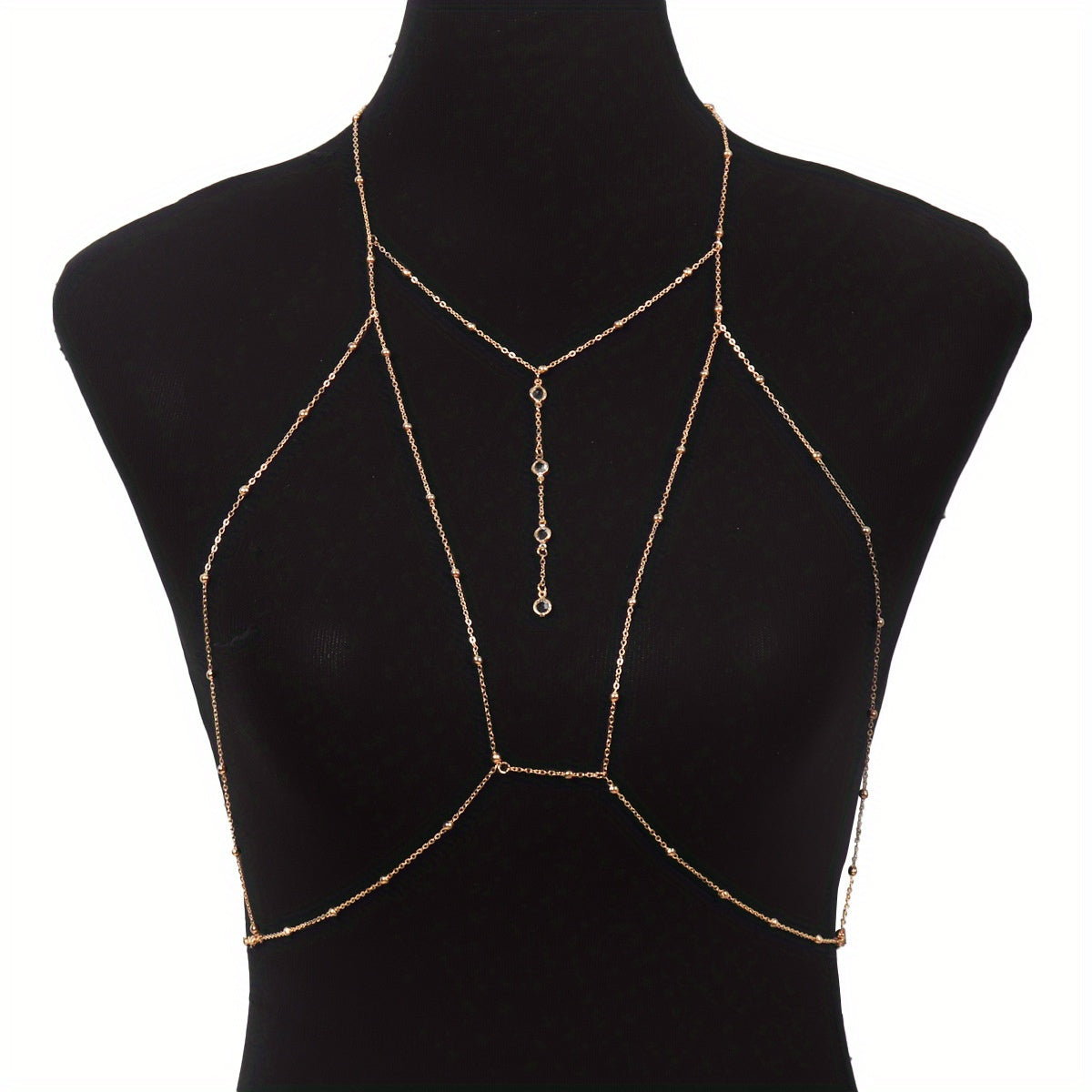1pc Fashionable Super Glitter Women's Bra Chain Body Jewelry with Rhinestone Embellishment, Suitable for Daily Wear, Parties, Nightclubs, and Fashion Shows