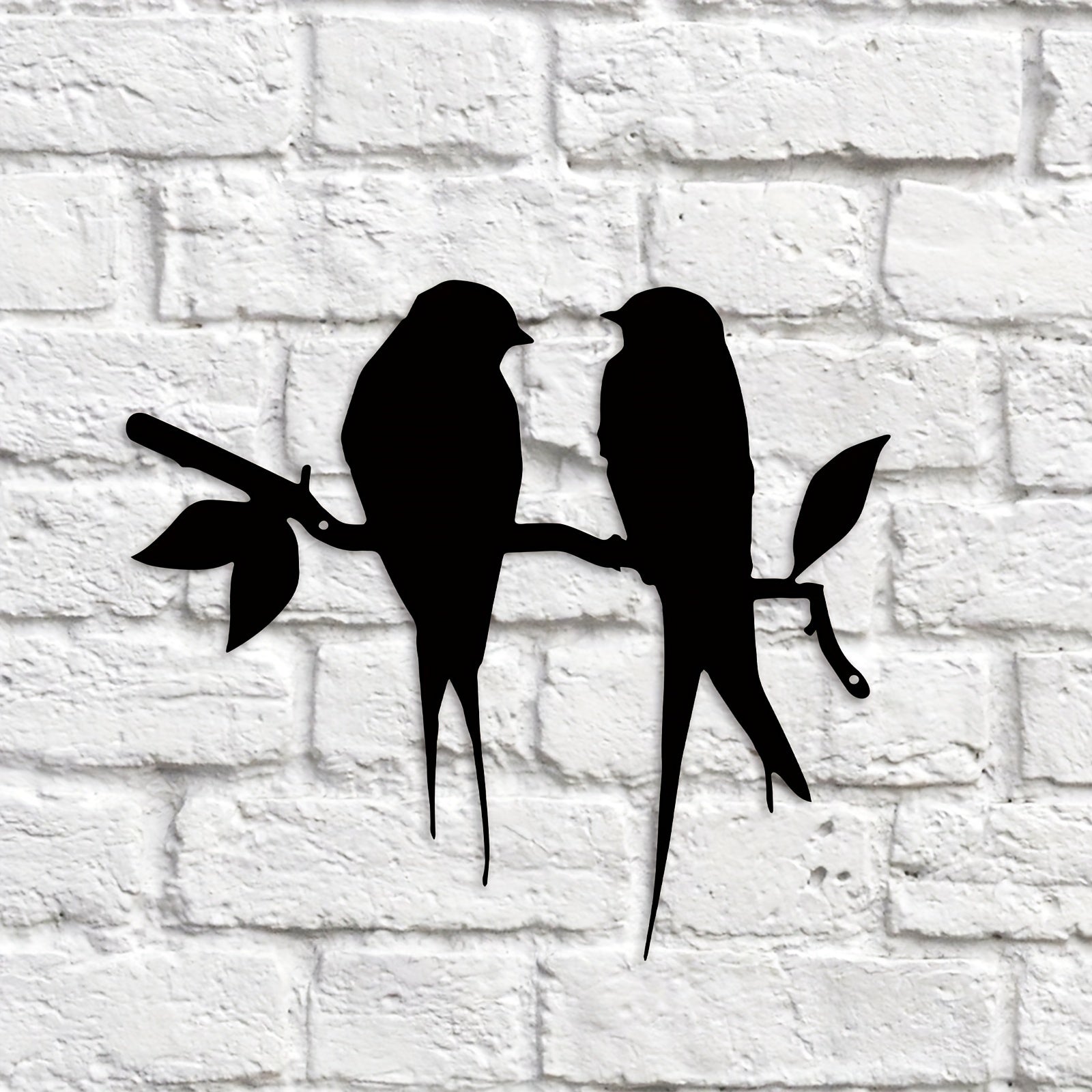 1pc Bird Branch Metal Wall Art - Decorative Ornament for Dorm, Restaurant, Bedroom, and Home Decor
