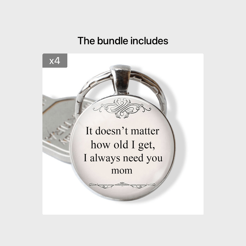 I Need You Mom Keychain Pendant Fashion Vintage Car Keyring Ornament Bag Purse Charm Accessories Mothers Day Gifts