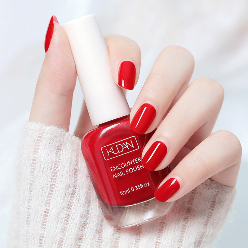 Vernis à ongles à séchage rapide 10 ml - Formule ultra-brillante et non toxique dans des tons rose, noir, blanc et rouge tendance - Parfait pour des manucures et des créations nail art en toute sécurité à domicile