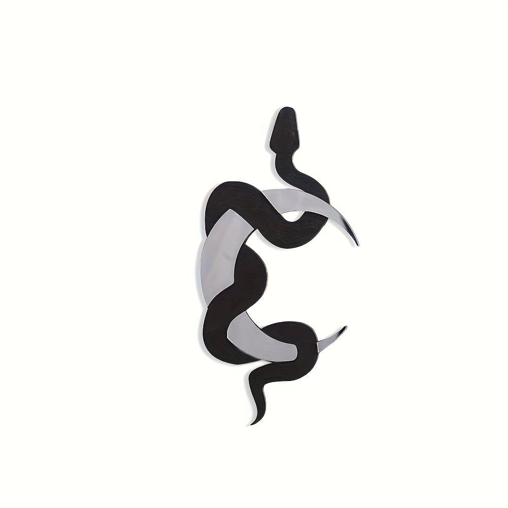 Wooden Snake And Mirror Crescent Wall Decor Earthy Room Wall Decor Floral Snake Wall Art Boho Witchy Cute Wooden Snake Decor Aesthetic For Home Living Room Bathroom Bedroom Hallway