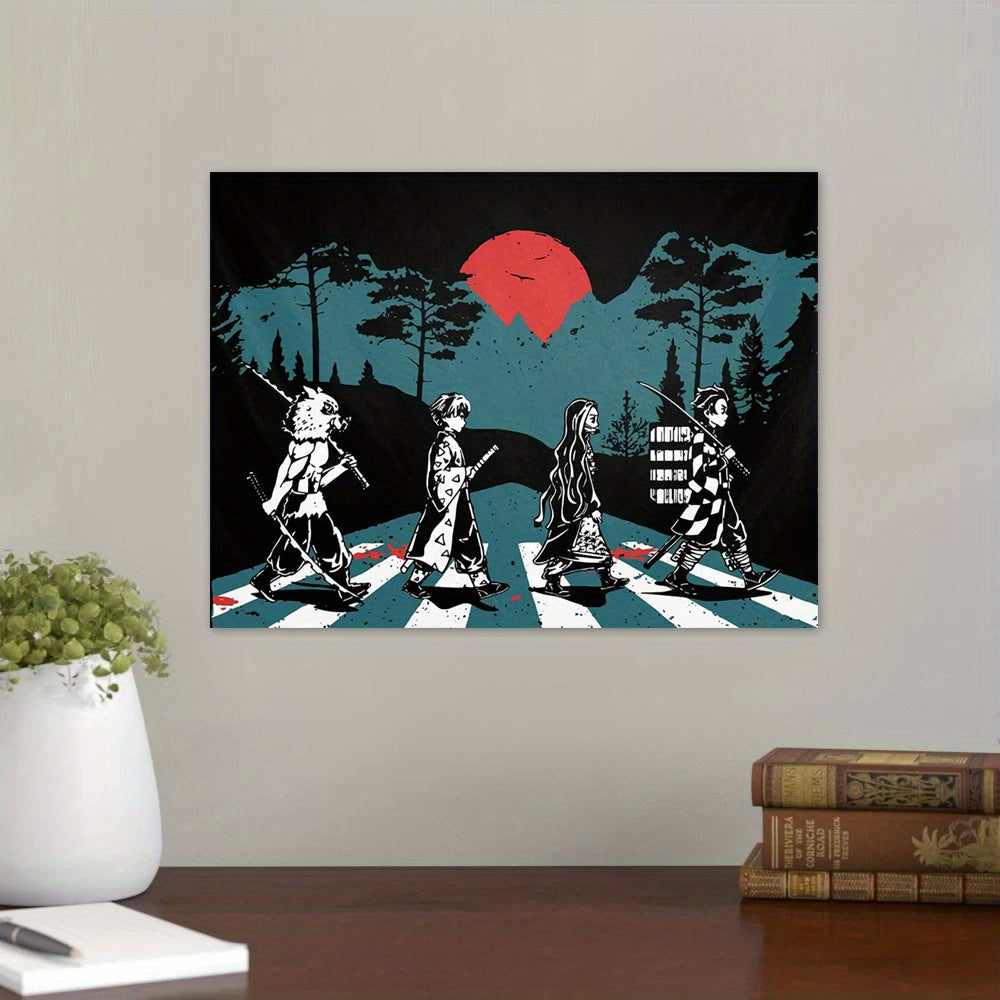 1 Piece Demon Slayer Anime Wall Art - High-Quality Canvas Print Painting, Unframed Poster, Perfect Decor for Japanese Anime Fans, Unique Gift Idea for Manga Enthusiasts
