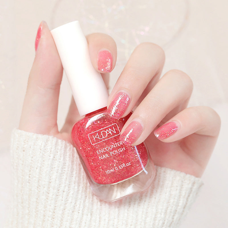 Vernis à ongles à séchage rapide 10 ml - Formule ultra-brillante et non toxique dans des tons rose, noir, blanc et rouge tendance - Parfait pour des manucures et des créations nail art en toute sécurité à domicile