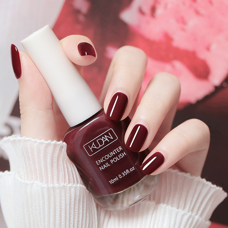 Vernis à ongles à séchage rapide 10 ml - Formule ultra-brillante et non toxique dans des tons rose, noir, blanc et rouge tendance - Parfait pour des manucures et des créations nail art en toute sécurité à domicile