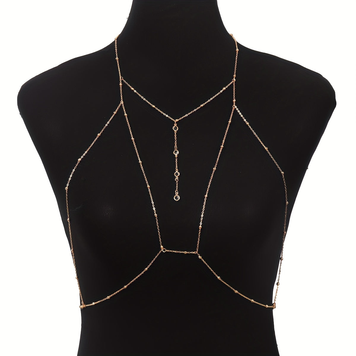 1pc Fashionable Super Glitter Women's Bra Chain Body Jewelry with Rhinestone Embellishment, Suitable for Daily Wear, Parties, Nightclubs, and Fashion Shows
