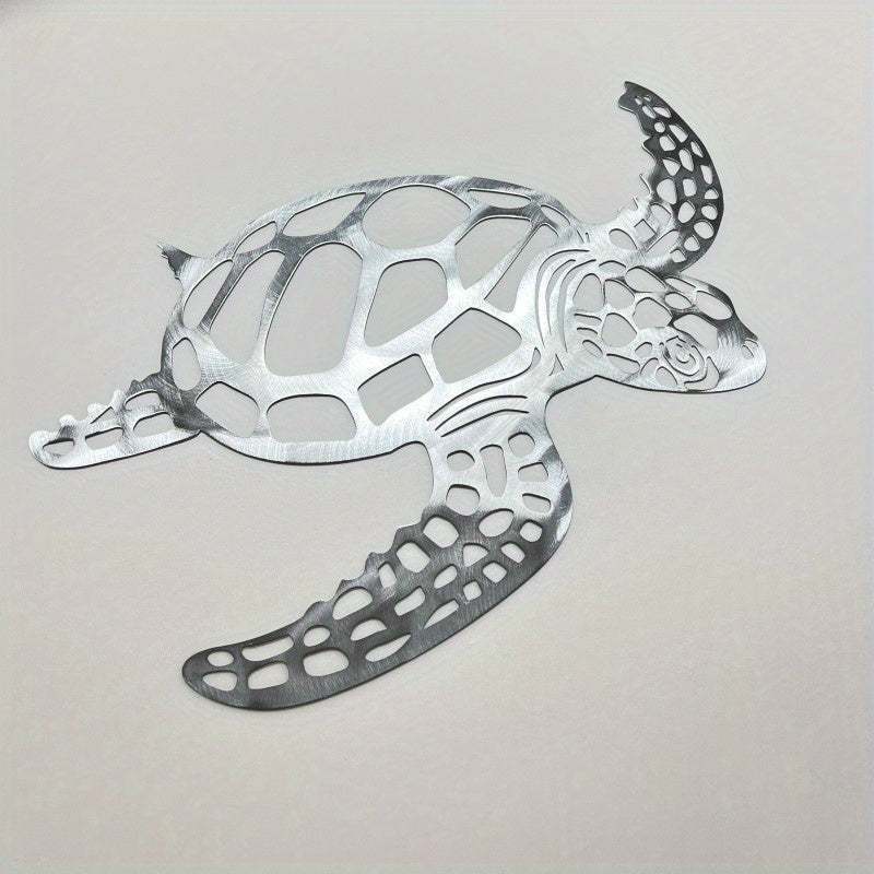 Les fabricants fournissent une station indépendante transfrontalière Art mural doré Tortue de mer Artisanat en métal doré Décorations de salon d'intérieur
