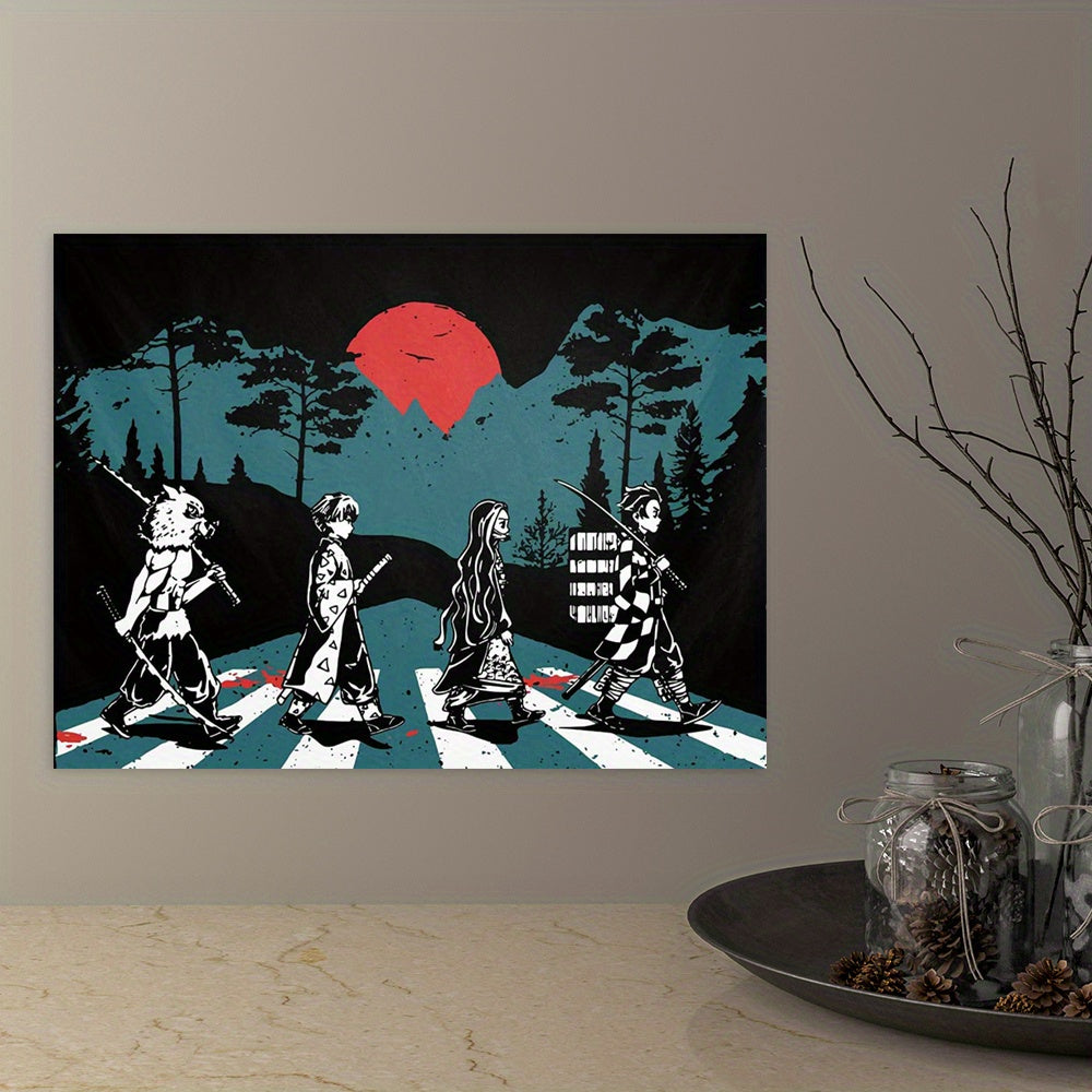 1 Piece Demon Slayer Anime Wall Art - High-Quality Canvas Print Painting, Unframed Poster, Perfect Decor for Japanese Anime Fans, Unique Gift Idea for Manga Enthusiasts