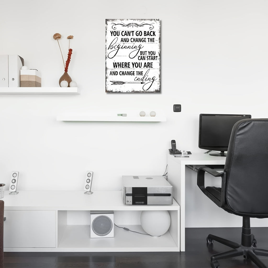 [24x16Inch Inspirational Wall Art] 1pc Black And White Inspirational Wall Art Office Decor, Rustic Motivational Wrapped Canvas Art Prints For Bedroom | Living Room | Office | Classroom 24x16Inch/60x40cm Unframed Eid Al-Adha M