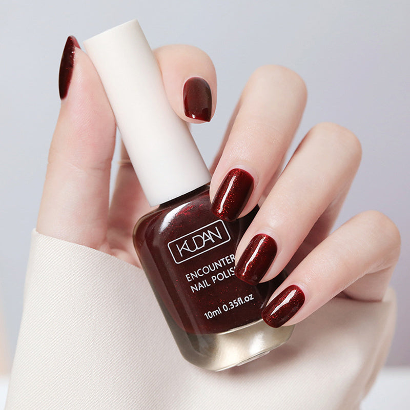 Vernis à ongles à séchage rapide 10 ml - Formule ultra-brillante et non toxique dans des tons rose, noir, blanc et rouge tendance - Parfait pour des manucures et des créations nail art en toute sécurité à domicile