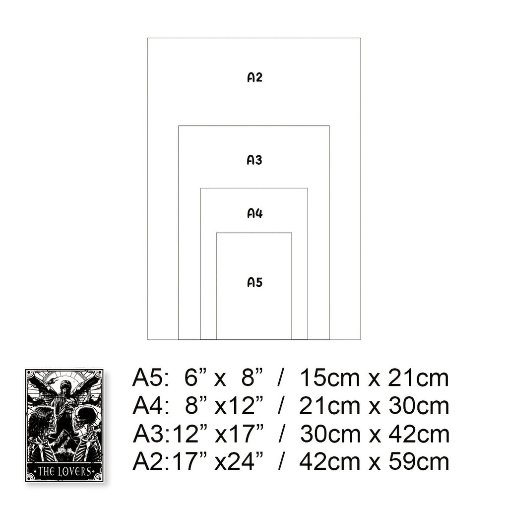 [3 affiches de tarot sombres] Lot de 3 affiches de tarot sombres et noires, décoration murale pour chambre à coucher ou bureau, sans cadre