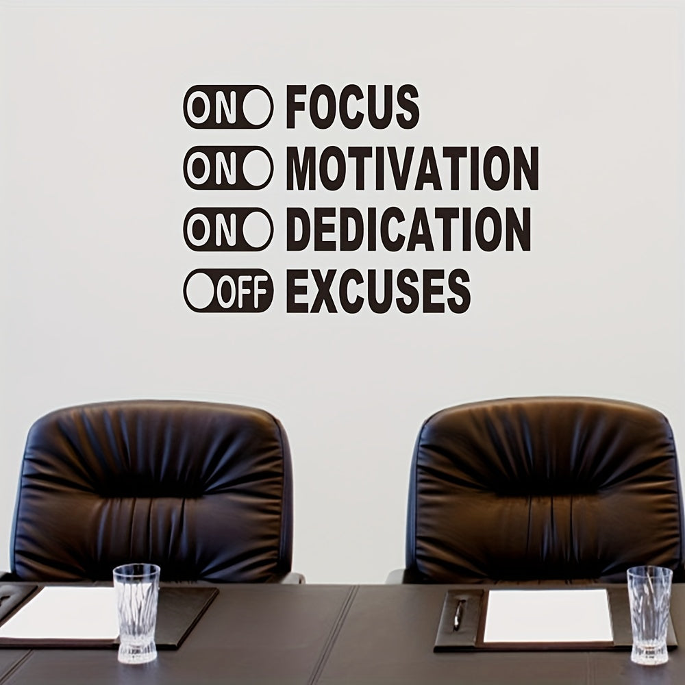 1pc Inspirational Wall Decals, Gym Wall Decor, Office Decals, Vinyl Wall Art Motivational Quotes Sports Positive Stickers 20×12In