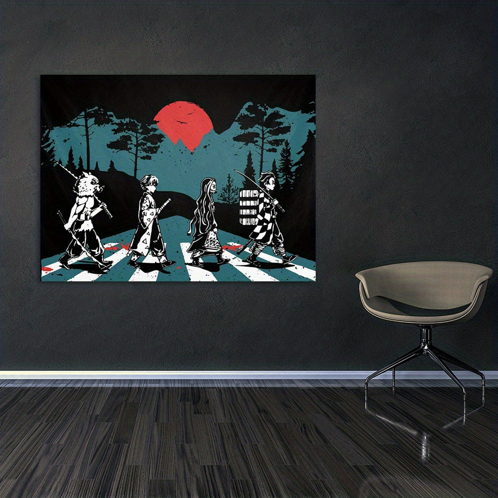 1 Piece Demon Slayer Anime Wall Art - High-Quality Canvas Print Painting, Unframed Poster, Perfect Decor for Japanese Anime Fans, Unique Gift Idea for Manga Enthusiasts