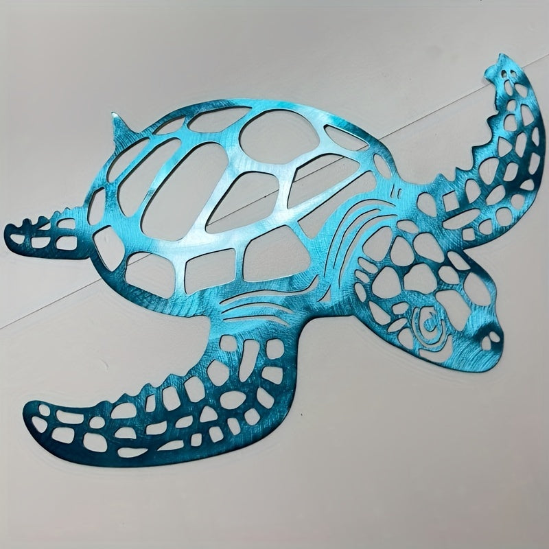 Les fabricants fournissent une station indépendante transfrontalière Art mural doré Tortue de mer Artisanat en métal doré Décorations de salon d'intérieur