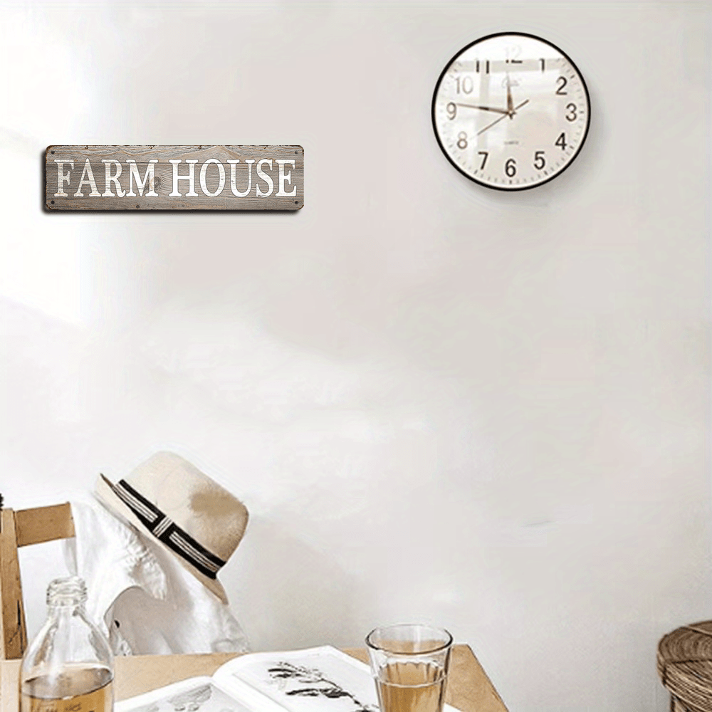 1pc Farm Fresh Retro Metal Sign - Unique Decorative Wall Art Signage for Primitive Farmhouse Kitchen Home Decor - 4x16/10cm*40cm, Versatile Room Decor for Kitchen, Room, Bar, Garage, Embracing Rustic, Retro, Vintage Style